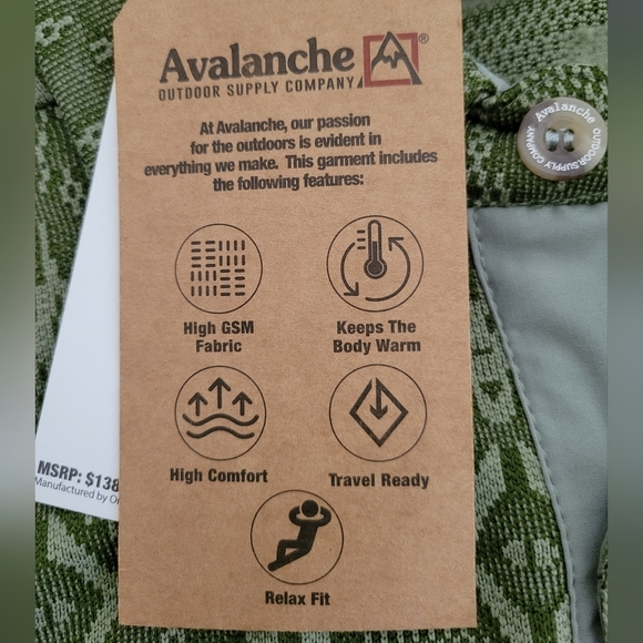 Avalanche Outdoor Southwestern Green Rossmore Mens Shacket Shirt Jacket Size M - Picture 5 of 16